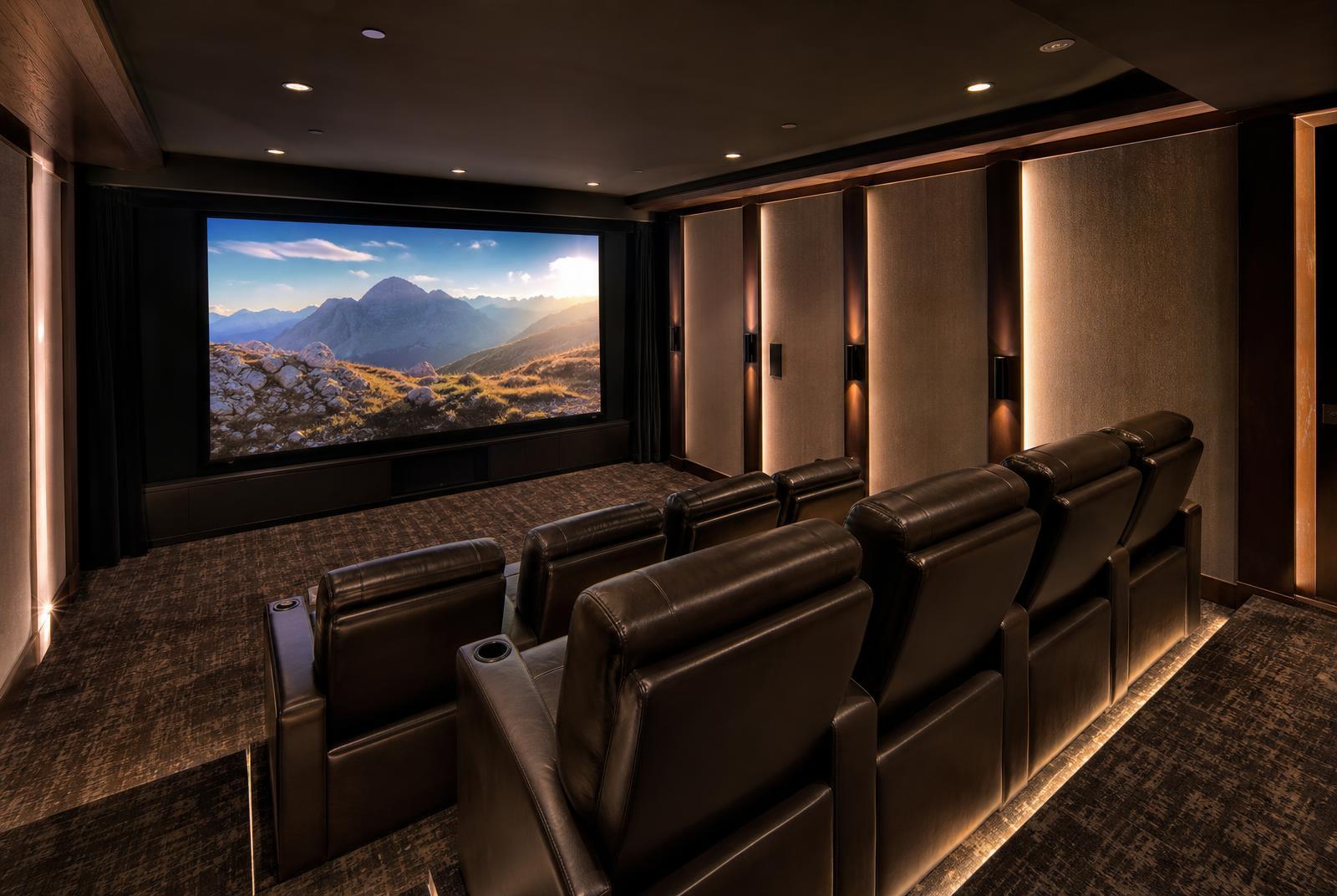 Home theater and audio-video setup in a Charlotte-area home