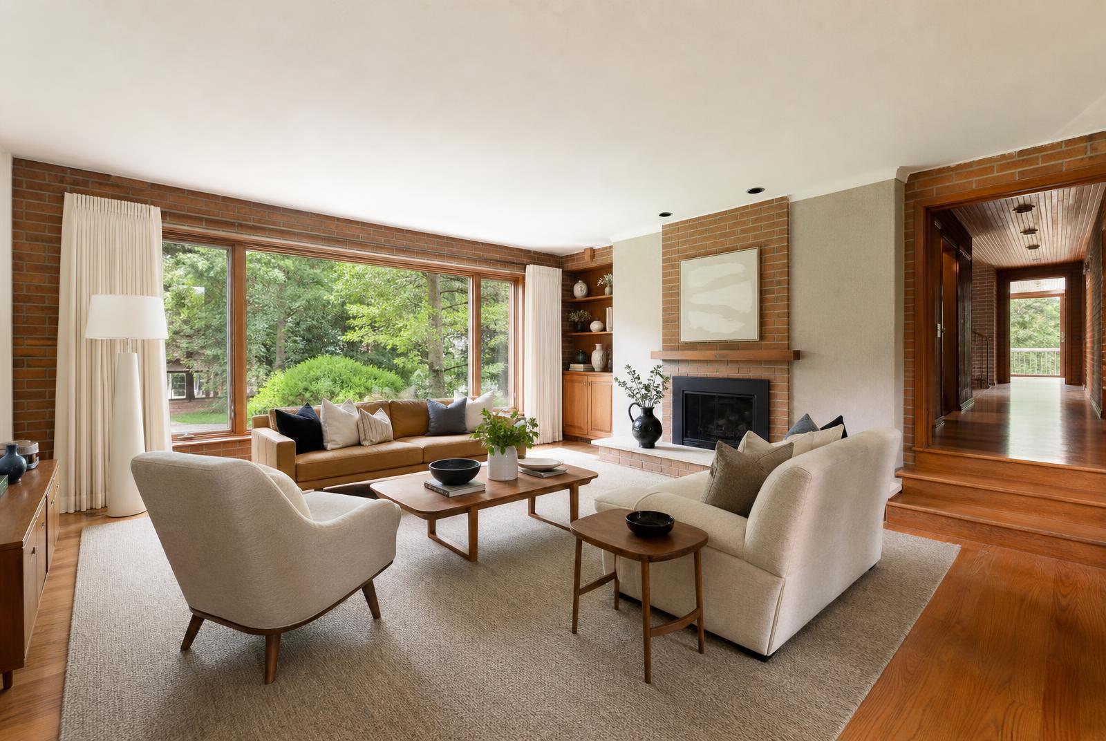 Updated interior living space in a Charlotte home